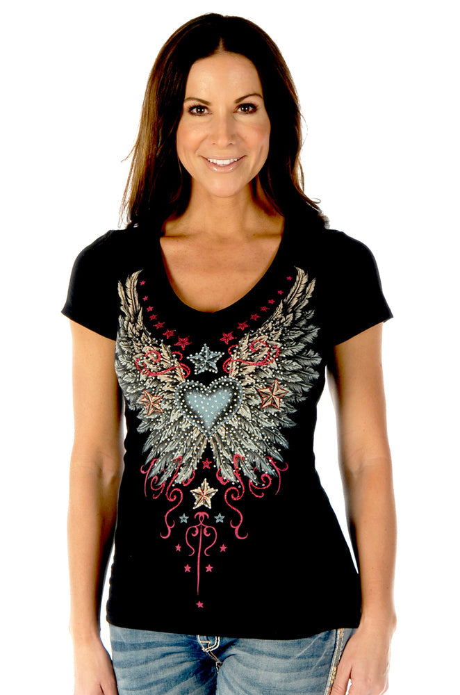 Wings Stars - Women's Shirt-Womens Shirts-Daniel Smart Mfg - Retail
