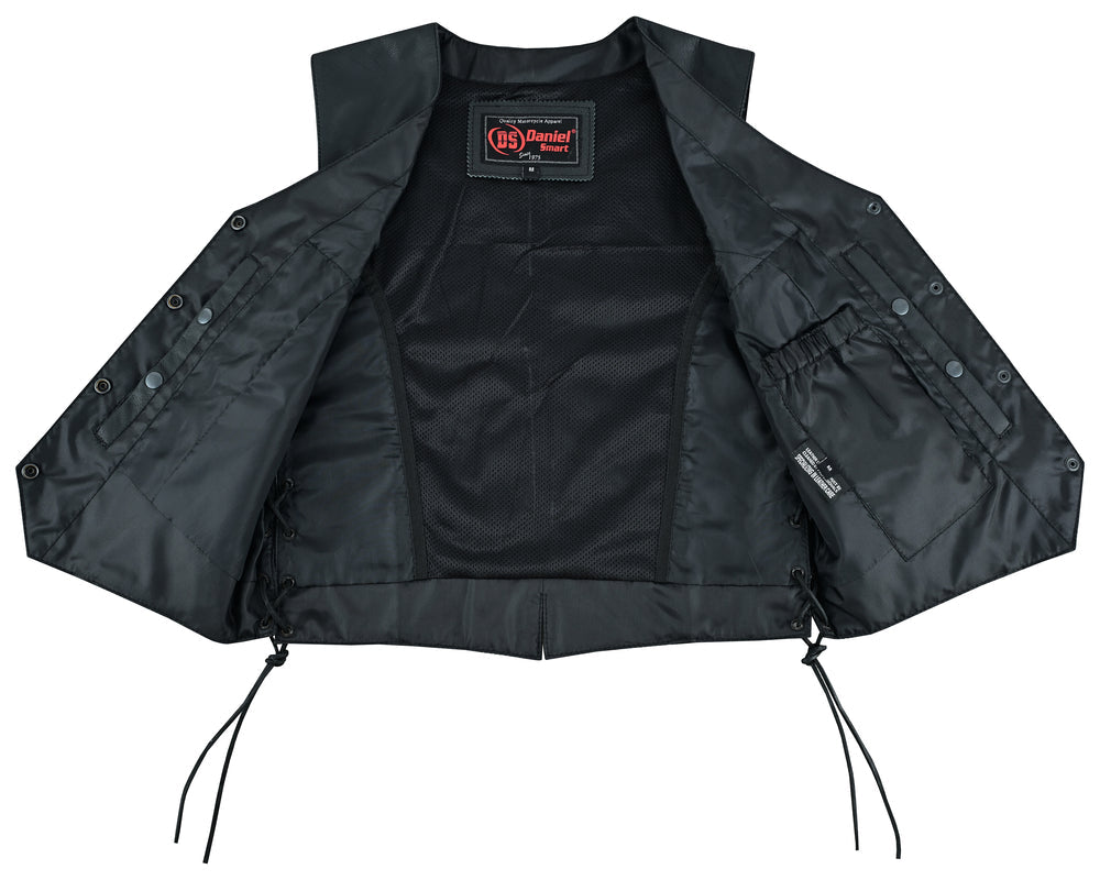 Wisp - Women's Leather Vest-Womens Leather Vests-Daniel Smart Mfg - Retail