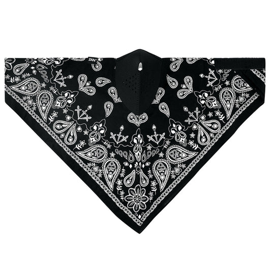 WNEO101 NEODANNA Mask- Cotton/Neoprene- Black Paisley-Daniel Smart Mfg - Retail