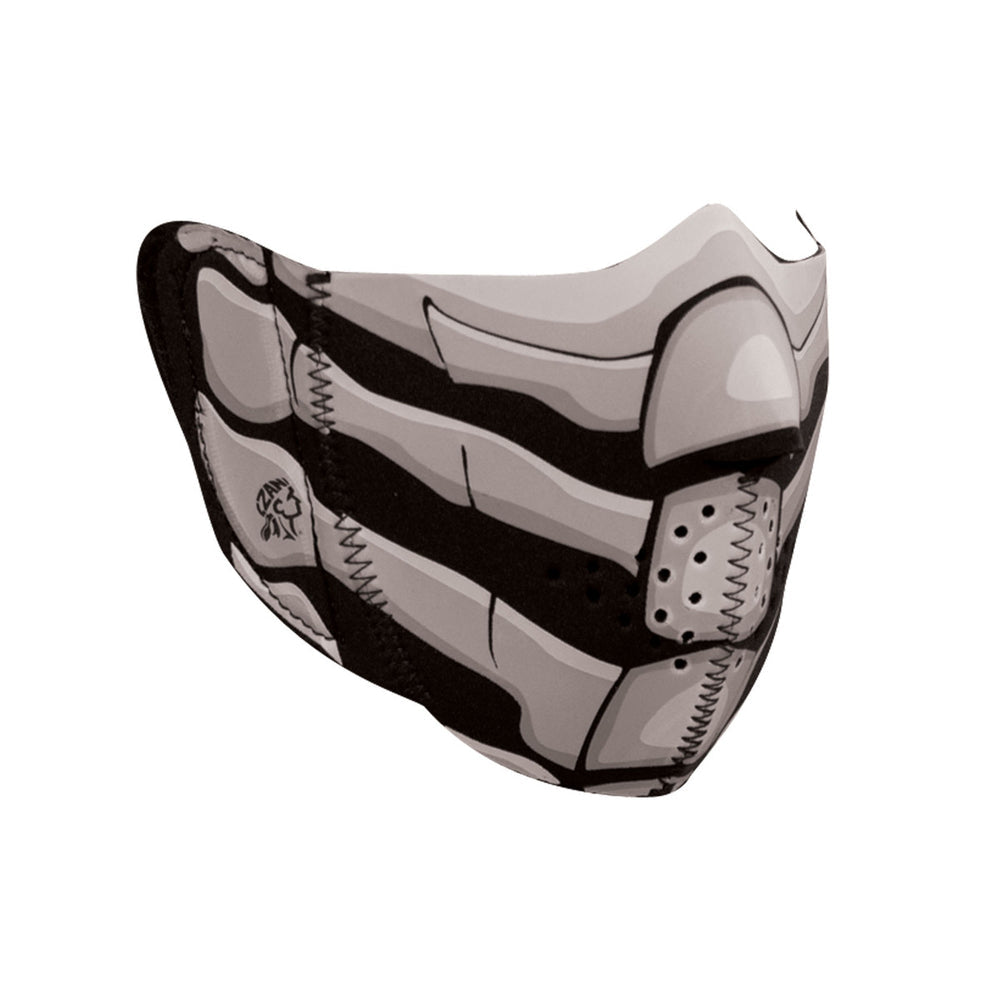WNFM168HG ZAN® Half Mask- Neoprene- Bone Breath- Glow in the Dark-Half Facemasks-Daniel Smart Mfg - Retail