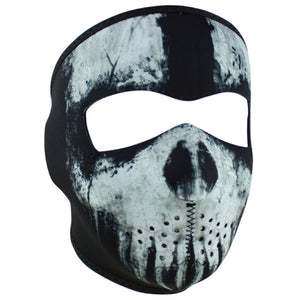 WNFM409 ZAN® Full Mask- Neoprene- Skull Ghost-Full Facemasks-Daniel Smart Mfg - Retail
