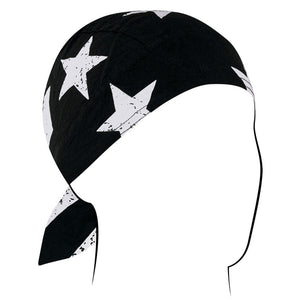 Z903 Flydanna®, Cotton, Black & White Vintage American Flag-Headwraps-Daniel Smart Mfg - Retail