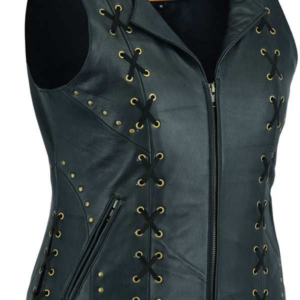 Zyra™ Women's Leather Motorcycle Vest