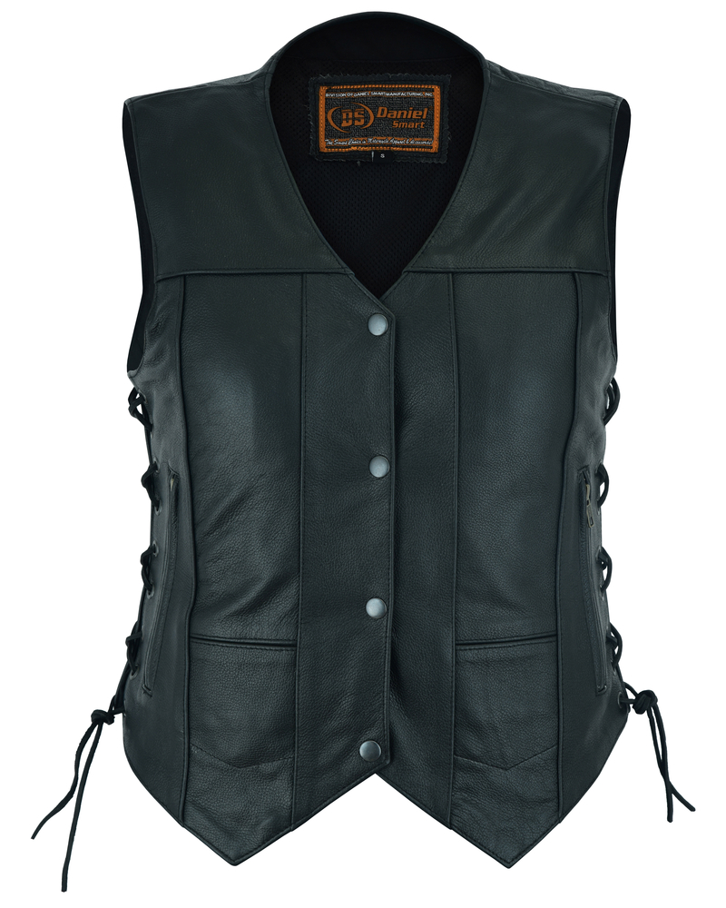 DS201 Women's 6 Pocket Utility Vest | Women's Leather Vests