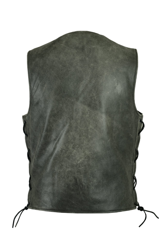 DS105V Men's Gray Single Back Panel Concealed Carry Vest | Men's ...