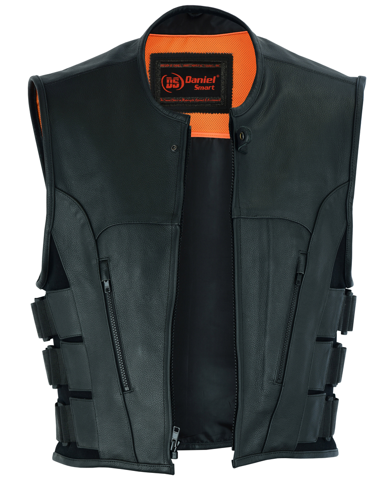 DS007 Men's Updated SWAT Team Style Vest | Men's Leather Vests