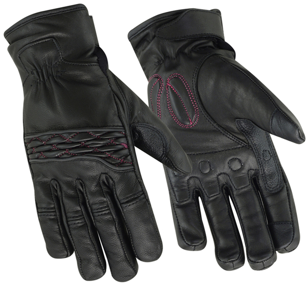 DS81 Womens Cruiser Glove  (Black/Pink) | Women's Lightweight Gloves