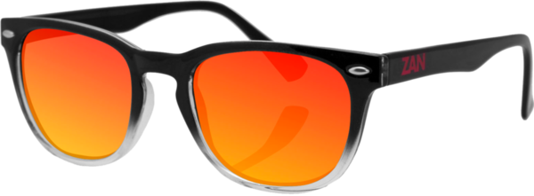 EZNV03 NVS Sunglass, Black Gradient Frame Smoked Crimson Mirrored lens | Sunglasses