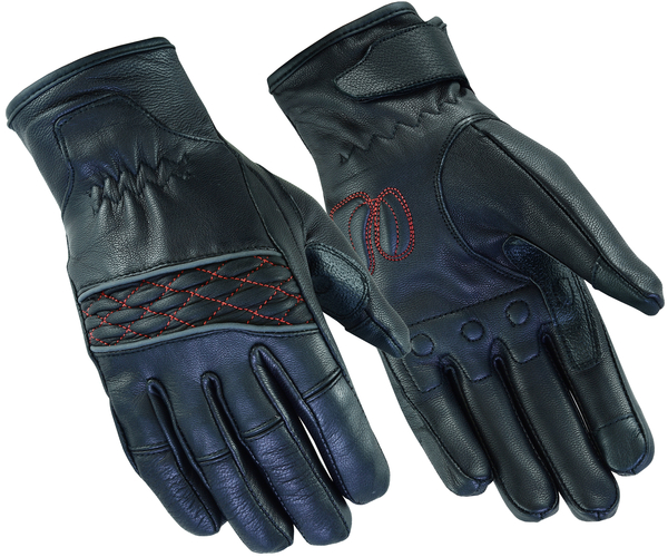 DS2426 Womens Cruiser Glove (Black / Red) | Women's Lightweight Gloves