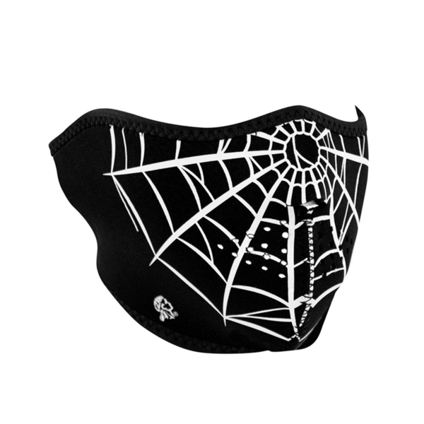 WNFM055H ZAN® Half Mask- Neoprene- Spider Web | Half Facemasks