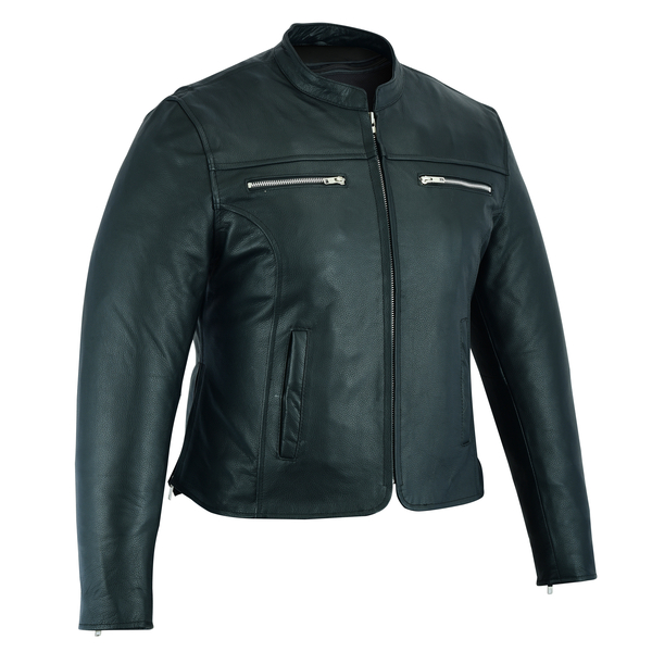 DS839 Womens Full Cut Jacket /Jazzy look | Women's Leather Motorcycle Jackets