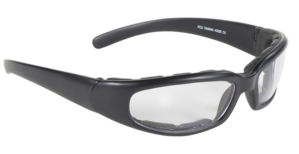 43025 Rally Wrap Padded Blk Frame/Clear Lens | Sunglasses