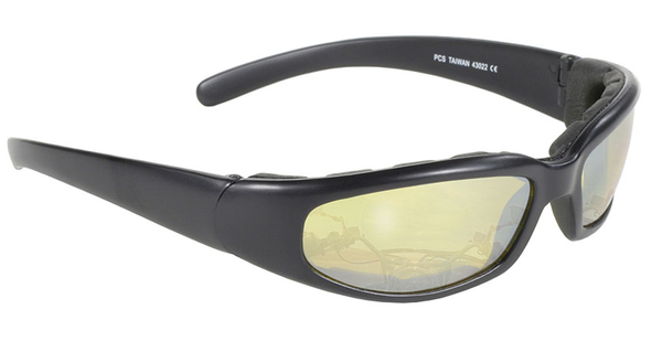 43022 Rally Wrap Padded Blk Frame/Yellow Lens | Sunglasses
