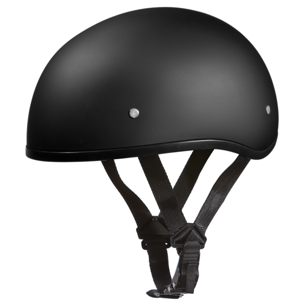 D1-BNS D.O.T. DAYTONA SKULL CAP W/O VISOR - DULL BLACK | 1/2 Shell Helmets