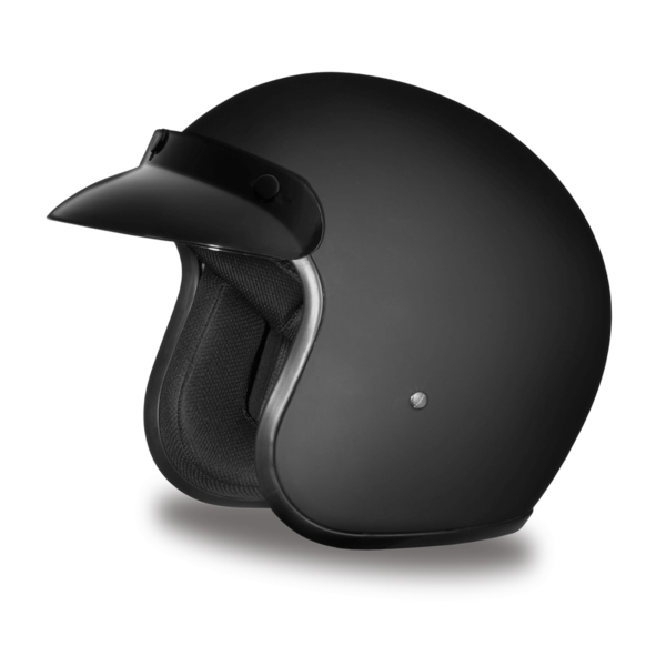 DC1-B D.O.T. DAYTONA CRUISER - DULL BLACK | 3/4 Shell Helmets