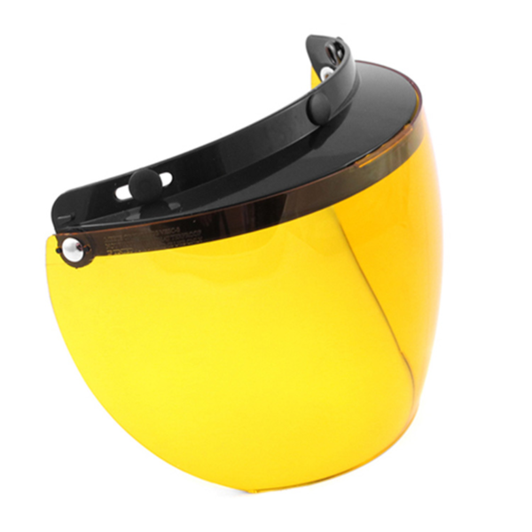 02-207 3 Snap Flip Shield - Hard Coated Amber | Helmet Accessories