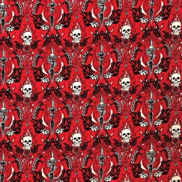 NT4418 Red Skull & Daggers | Bandanas