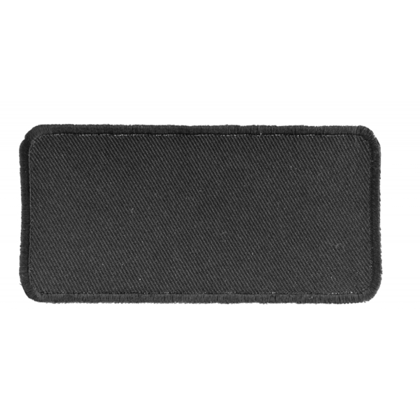 P4035 Black 4 Inch Rectangular Blank Patch | Patches