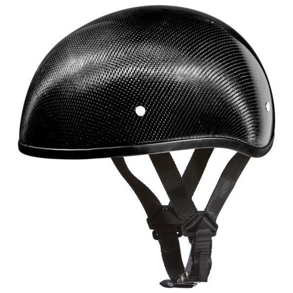 D2-GNS D.O.T. DAYTONA SKULL CAP W/O VISOR- GREY CARBON FIBER | 1/2 Shell Helmets