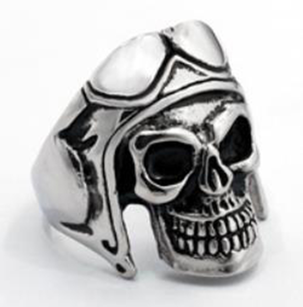 R107 Stainless Steel Biker Skull Biker Ring | Rings