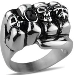 R153 Stainless Steel Ring Fist Biker Ring | Rings