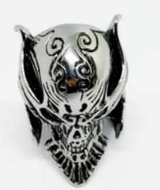 R175 Stainless Steel Lion Mask Biker Ring | Rings
