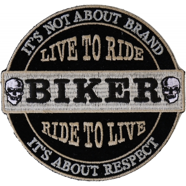 P4634 It's Not About Brand, It's About Respect Biker Patch Small | Patches