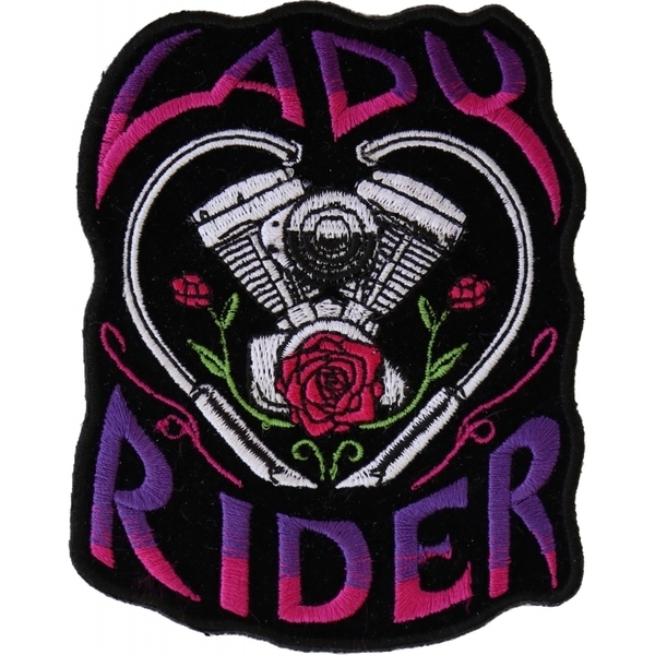 P6020 Lady Rider Path with Engine Roses | Patches