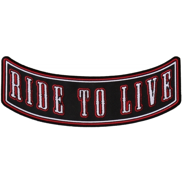 PR2544 Ride To Live Biker Rocker Back Patch | Patches