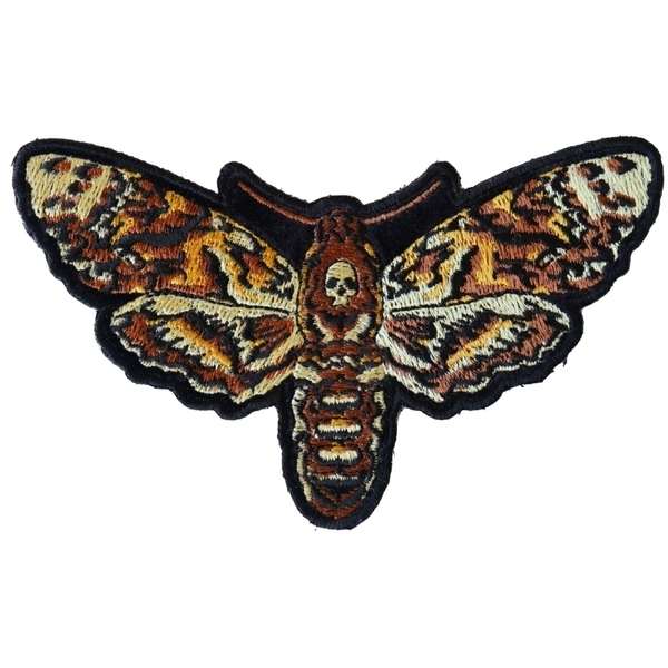 P6335 Small Psycho Moth Patch with Skull | Patches