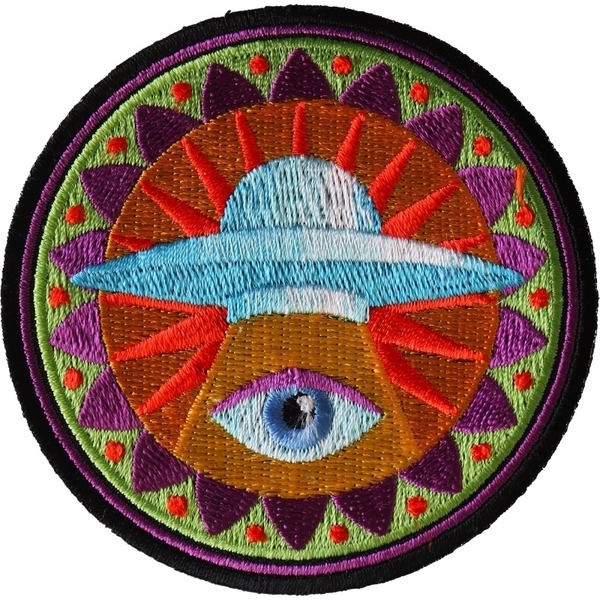 P6729 Spiritual Eye UFO Iron on Patch | Patches