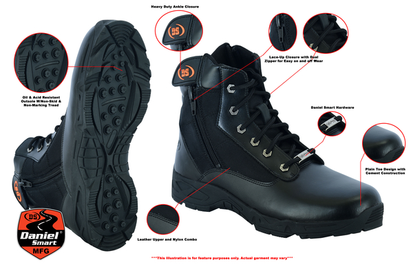DS9781 Men’s 6’’ Tactical Boots | Men's Motorcycle Boots