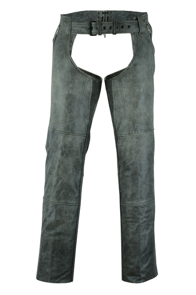 DS413 Unisex Double Deep Pocket Thermal Lined Chaps  GRAY | Unisex Chaps & Pants