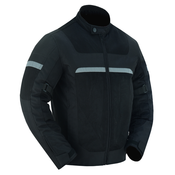 DS764 Men's Racer Mesh Jacket  Black | Mens Textile Motorcycle Jackets
