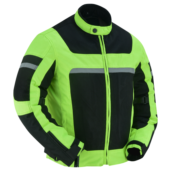 DS763 Men's Racer Mesh Jacket  High Vis | Mens Textile Motorcycle Jackets