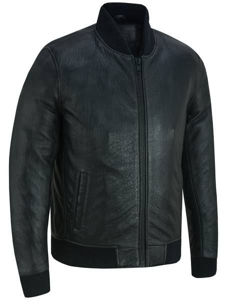 Stalwart Mens Fashion Leather Bomber Jacket | Men's Leather Motorcycle Jackets