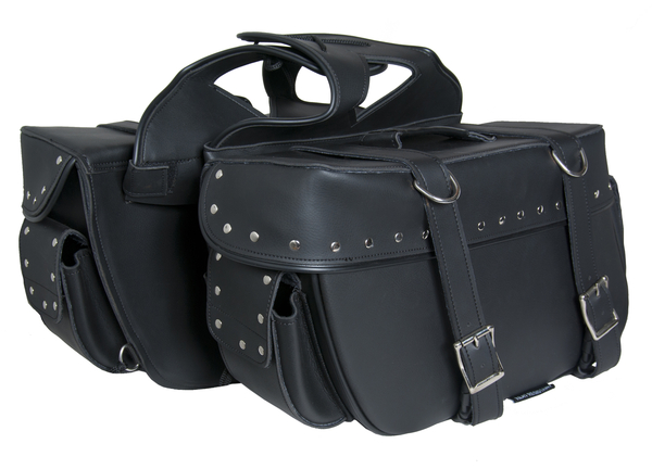 Wholesale Saddle Bags | DS321S Two Strap Saddle Bag w/ Studs