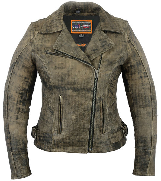 DS836 Women's Updated Stylish Antique Brown M/C Jacket | Women's ...