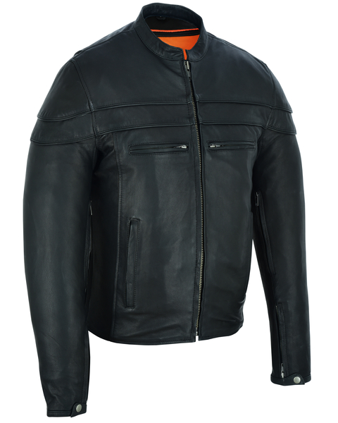 DS701TALL Men's Sporty Scooter Jacket - TALL | Men's Leather Motorcycle Jackets