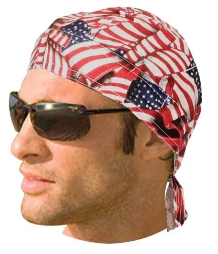 HW2612 Heaadwrap Tossed American Flag | Headwraps