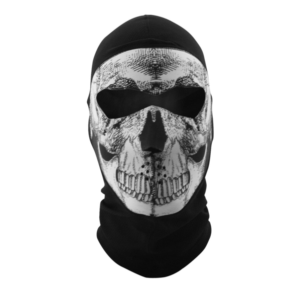 WBC002NFME Balaclava Extreme- COOLMAX®- Full Mask- Black and White Skull | Close Outs