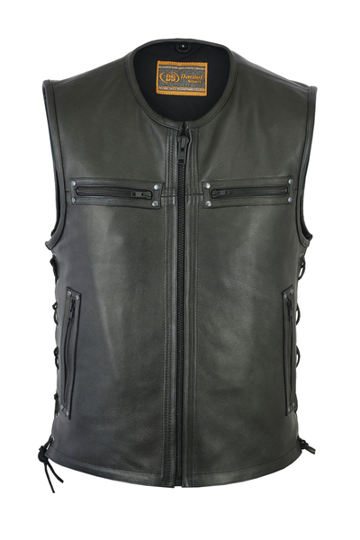 DS146 Men's Zipper Front Single Back Panel Concealed Carry Vest | Men's ...